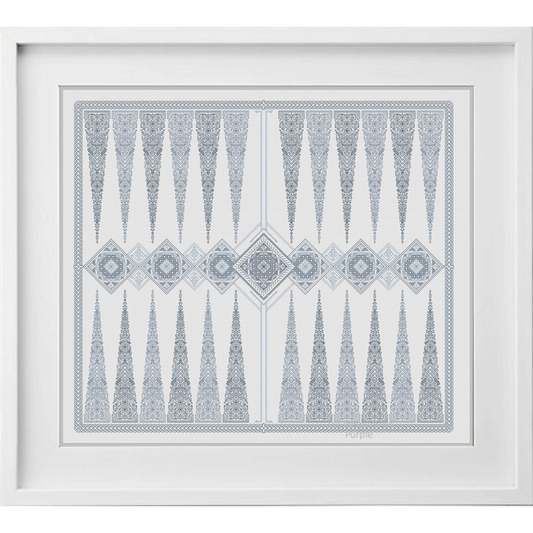 Blackwork Backgammon Blackwork Pattern by Peppermint Purple