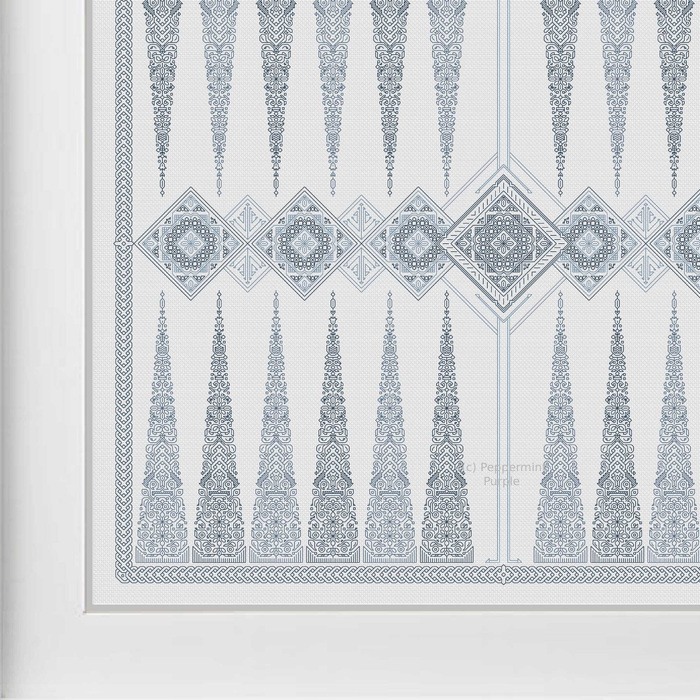Blackwork Backgammon Blackwork Pattern by Peppermint Purple