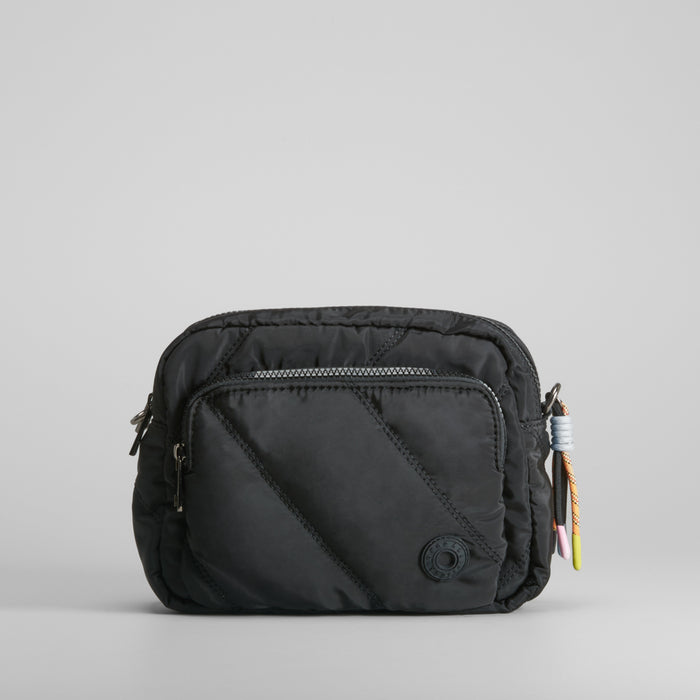 Bolso bandolera nylon acolchado negro NYC