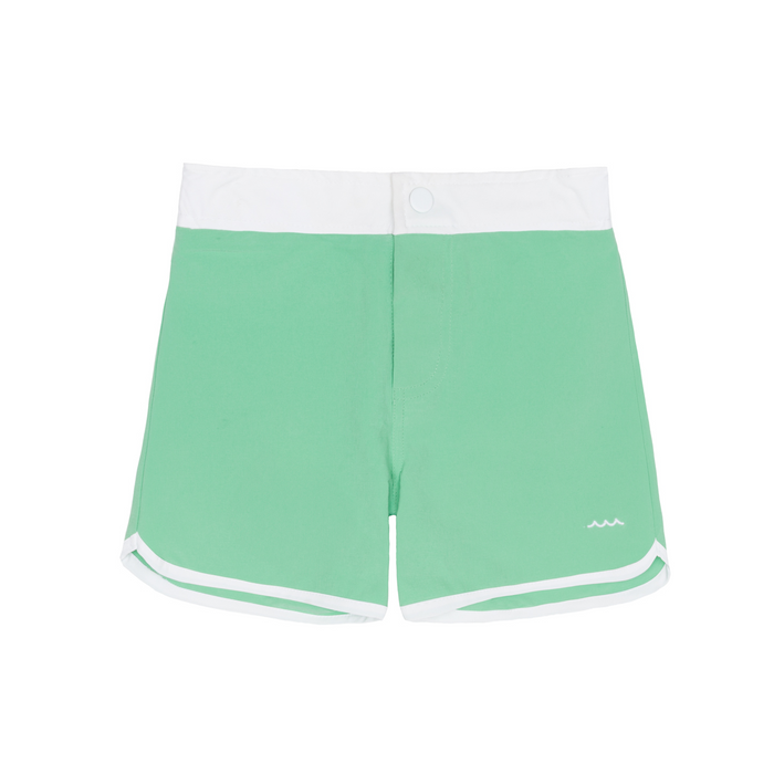 boys gustavia green board shorts