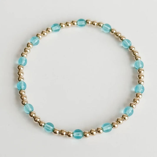 Brielle Bracelet in Light Aqua | Waterproof