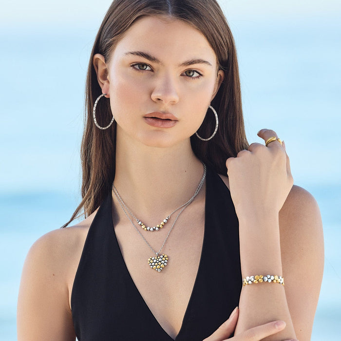 Brighton -  Pebble Edge Crescent Bar Necklace