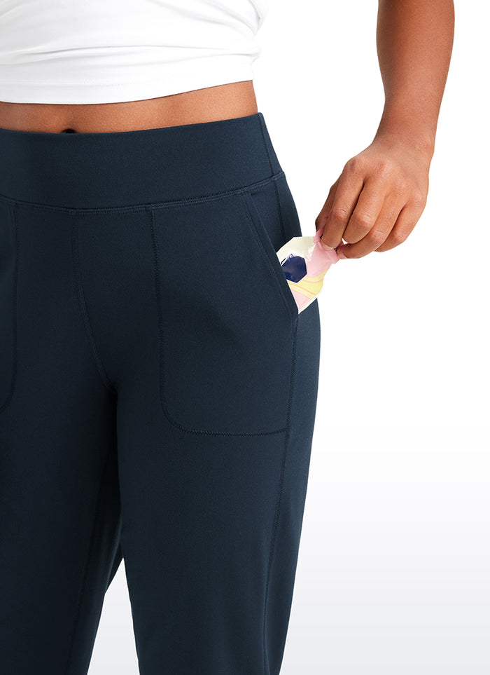 CRZ YOGA Butterlift Girls Joggers with Pockets Running Pants Twilight Blue