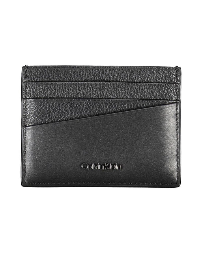 Calvin Klein Black Leather Mens Wallet Holder