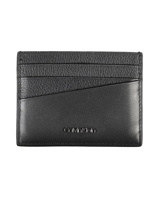 Calvin Klein Black Leather Mens Wallet Holder