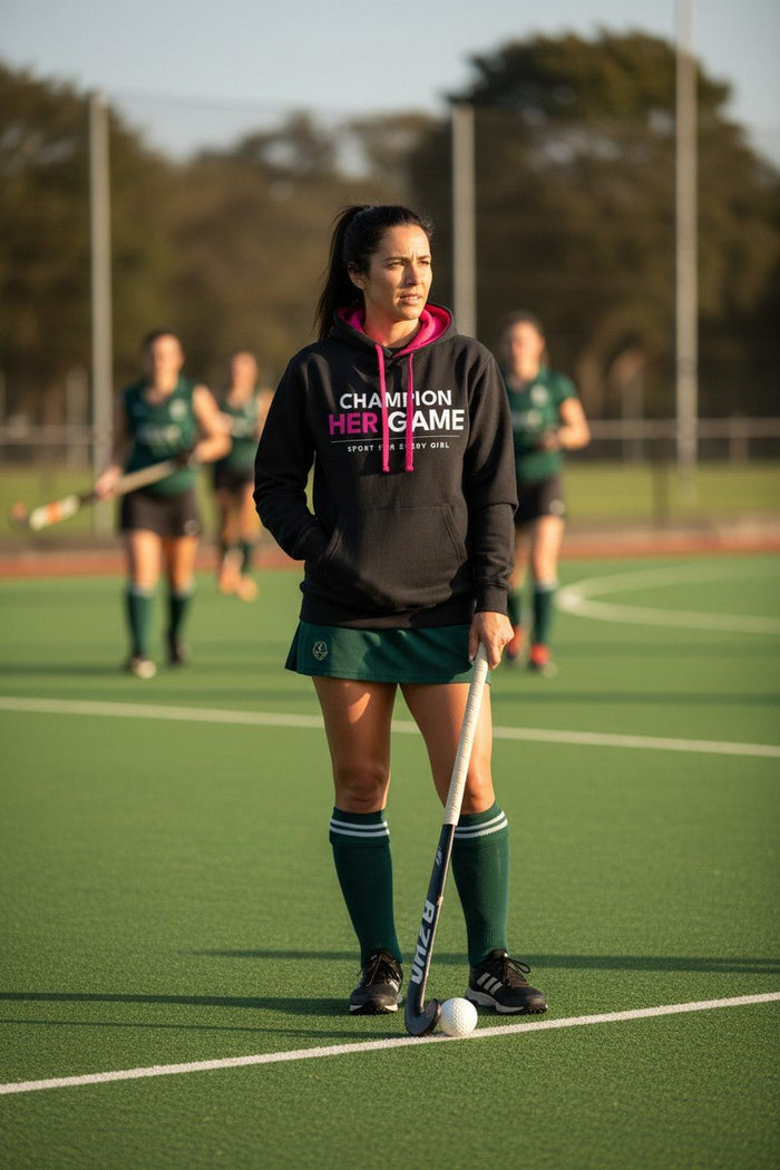 CHAMPION HER GAME Hoodie – Sport for Every Girl All Ages · All Sports · All Supporters - Champion Her Game