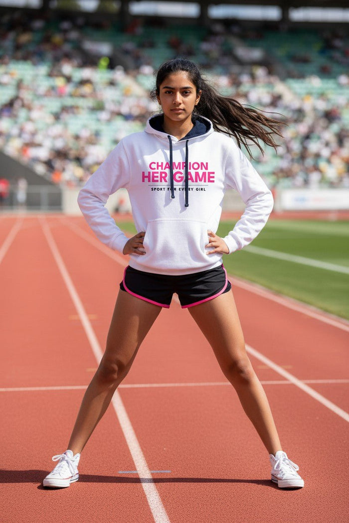 CHAMPION HER GAME Hoodie – Sport for Every Girl All Ages · All Sports · All Supporters - Champion Her Game