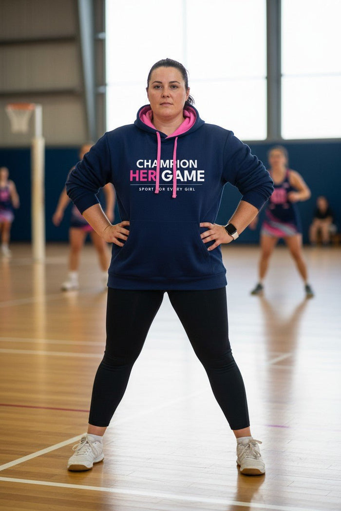CHAMPION HER GAME Hoodie – Sport for Every Girl All Ages · All Sports · All Supporters - Champion Her Game