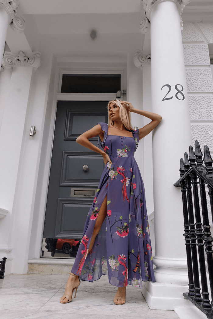 Chiffon Off-Shoulder Dress - BTK COLLECTIONS
