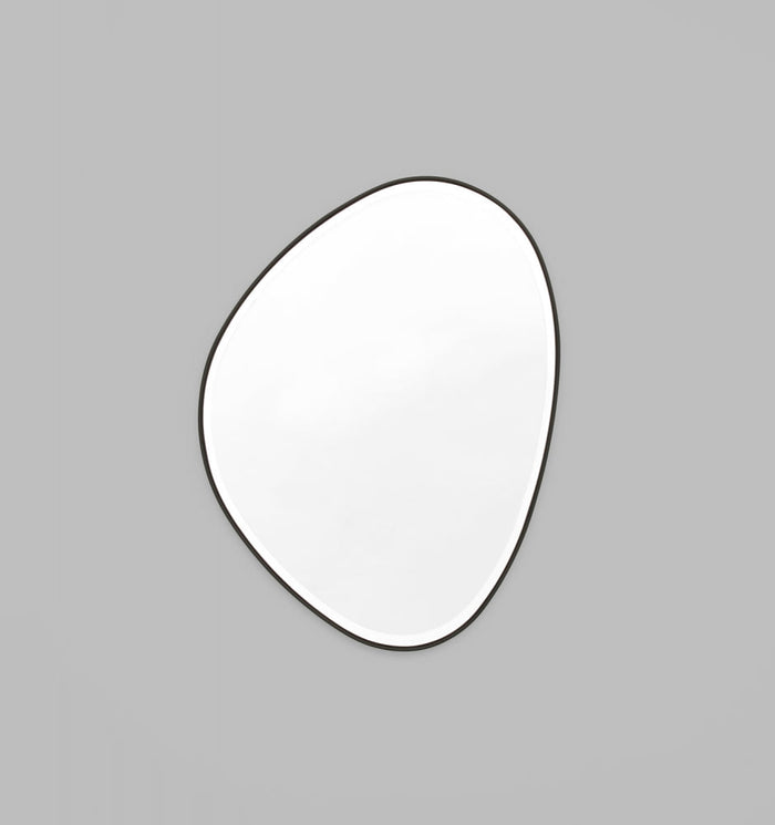 Clearance Stock Pebble Riverstone Mirror Black 90x70 cm