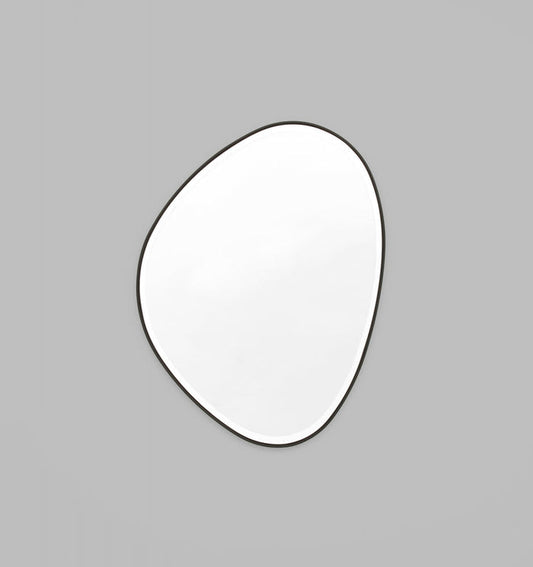 Clearance Stock Pebble Riverstone Mirror Black 90x70 cm