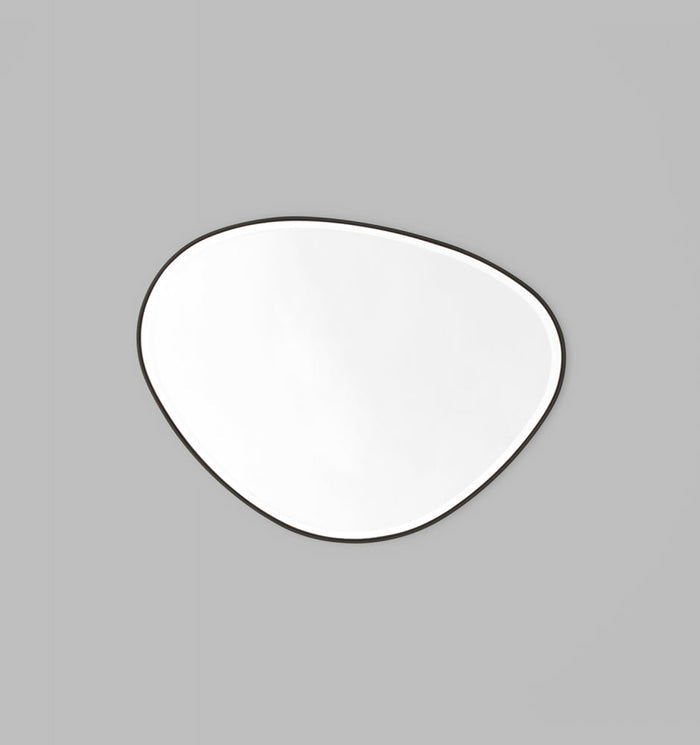 Clearance Stock Pebble Riverstone Mirror Black 90x70 cm