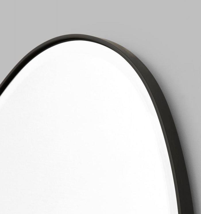 Clearance Stock Pebble Riverstone Mirror Black 90x70 cm