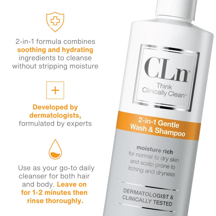 CLn 2-in-1 Gentle Wash & Shampoo Shop All Products CLn Skin Care