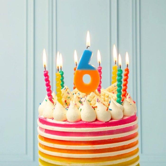 Talking Tables Colourful Bright Birthday Twirl Candles - 8 Pack &Keep