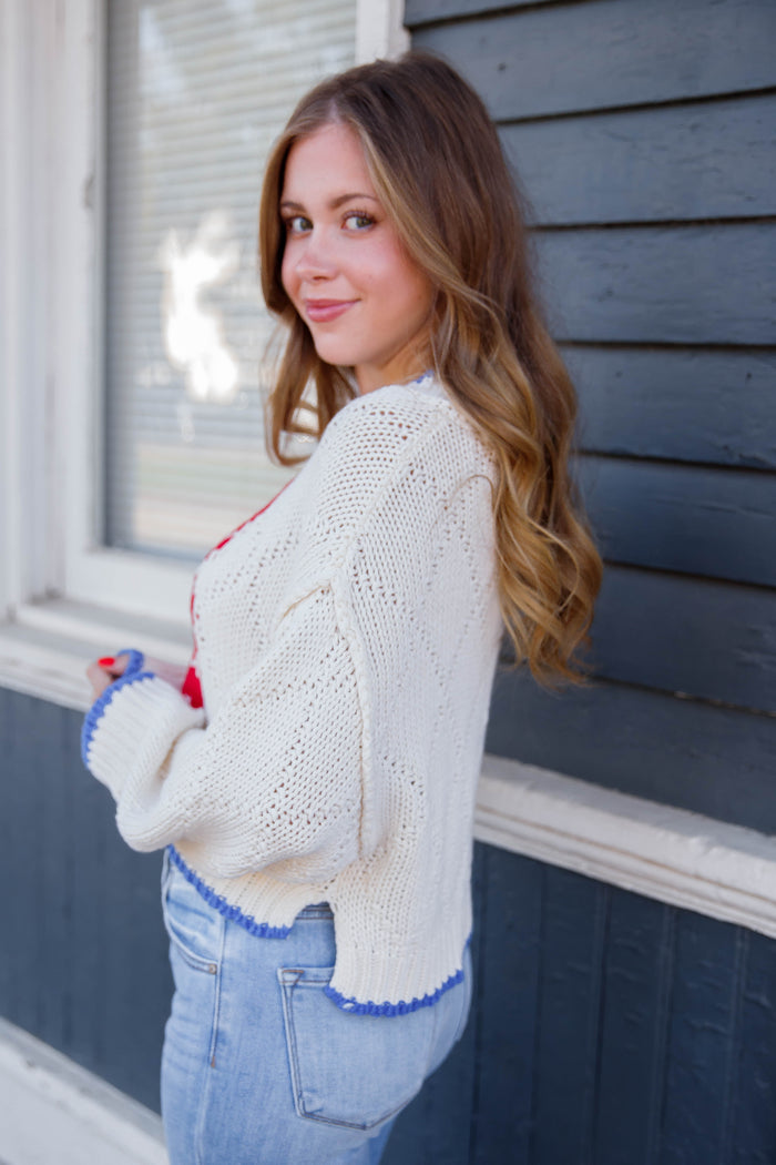 Preppy Coastal Sweater- Knitted Lobster Sweater- Eesome Lobster Sweater