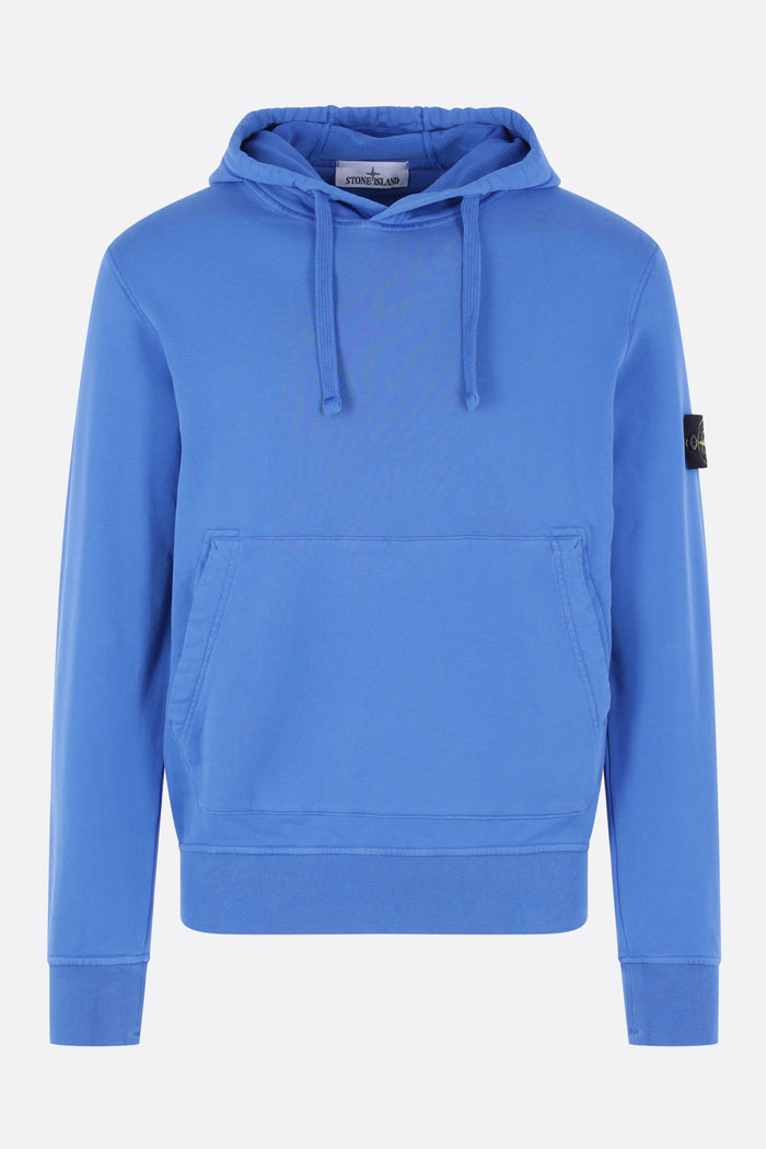 cotton fleece hoodie with logo badge