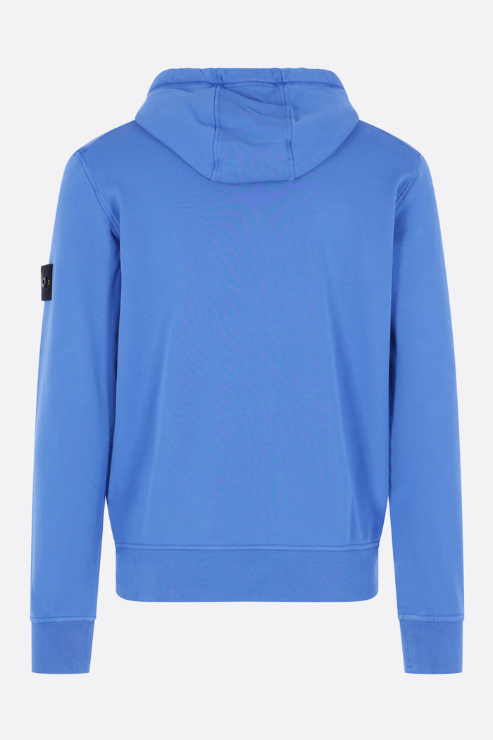 cotton fleece hoodie with logo badge