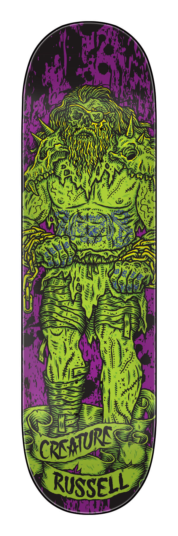 CREATURE Russell Vikings of Hesh Law XX 8.75 SKATEBOARD DECK