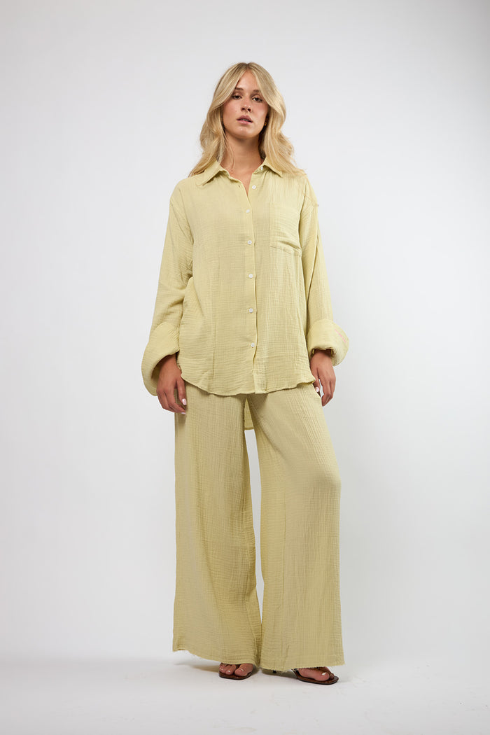Crinkle Pant Seafoam