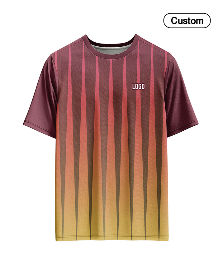 Custom Soccer T-Shirt - Gradient Stripe - Personalized Tee