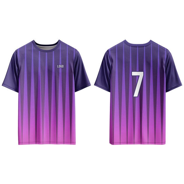 Custom Soccer T-Shirt - Gradient Stripe - Personalized Tee