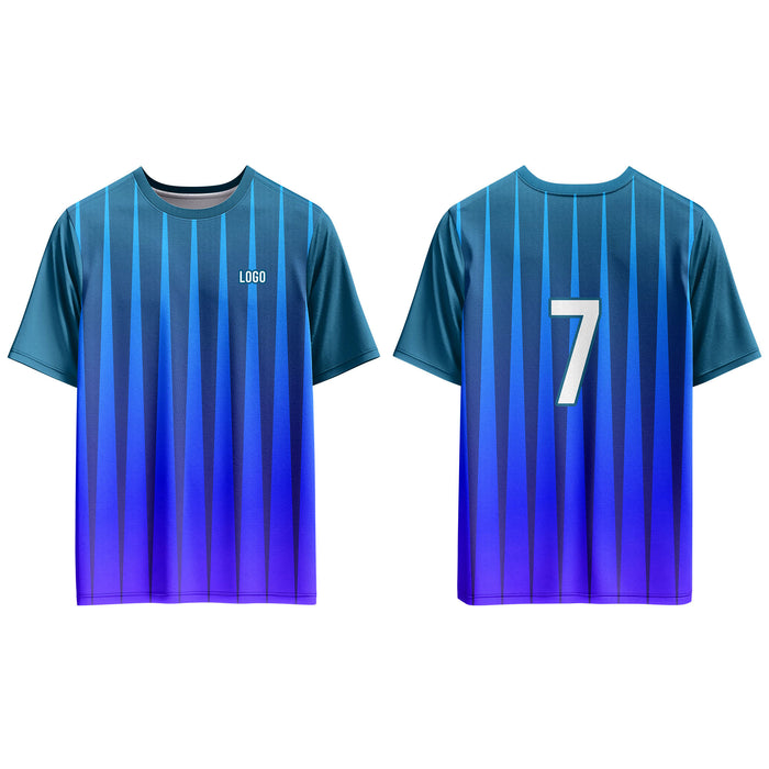 Custom Soccer T-Shirt - Gradient Stripe - Personalized Tee