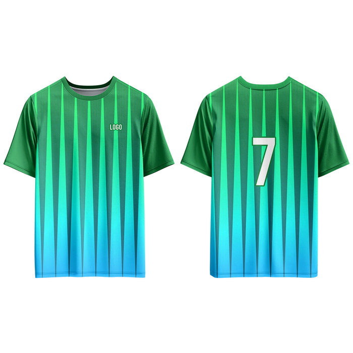 Custom Soccer T-Shirt - Gradient Stripe - Personalized Tee