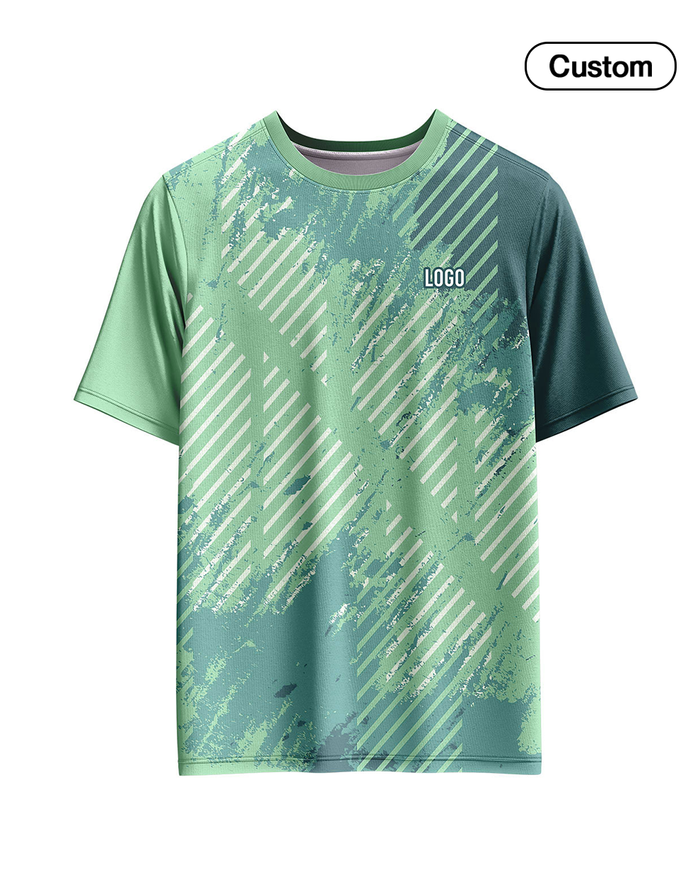 Custom Soccer T-Shirt - Gradient Stripe - Personalized Top