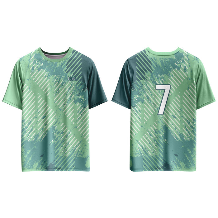 Custom Soccer T-Shirt - Gradient Stripe - Personalized Top