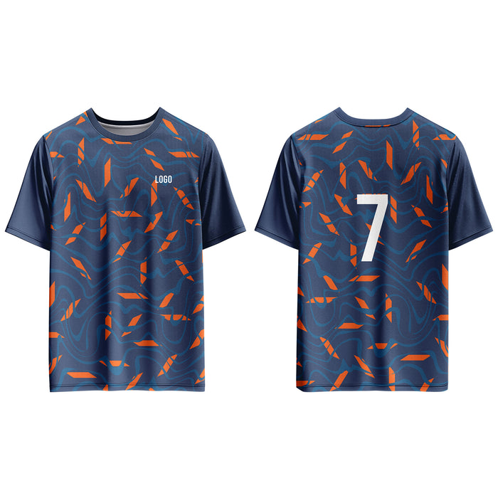 Custom Soccer T-Shirt - Seamless Pattern - Personalized Gear