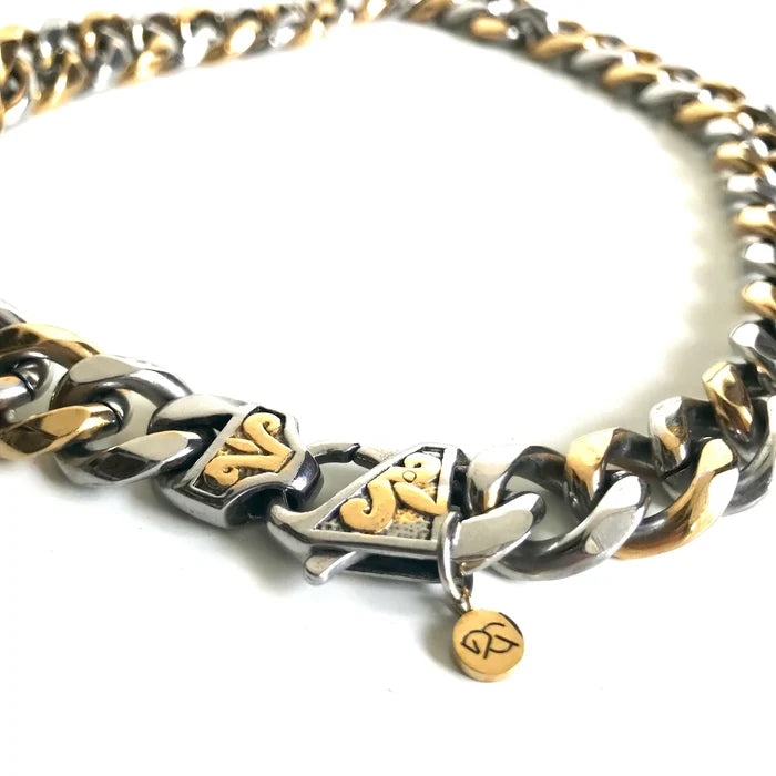 Dash Link Necklace Gold and Silver by AtelierCG