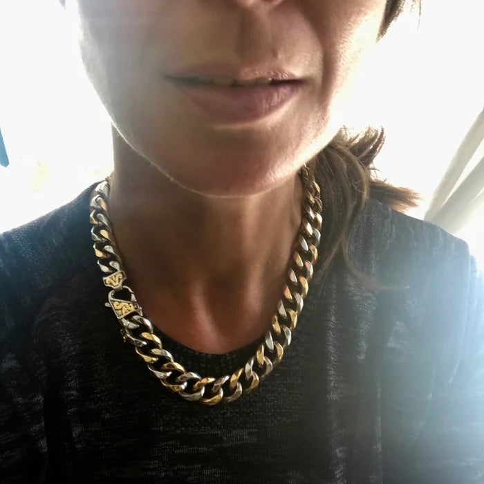 Dash Link Necklace Gold and Silver by AtelierCG