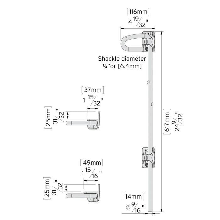 D&D Q-Bolt Drop Bolt 610mm (Black)