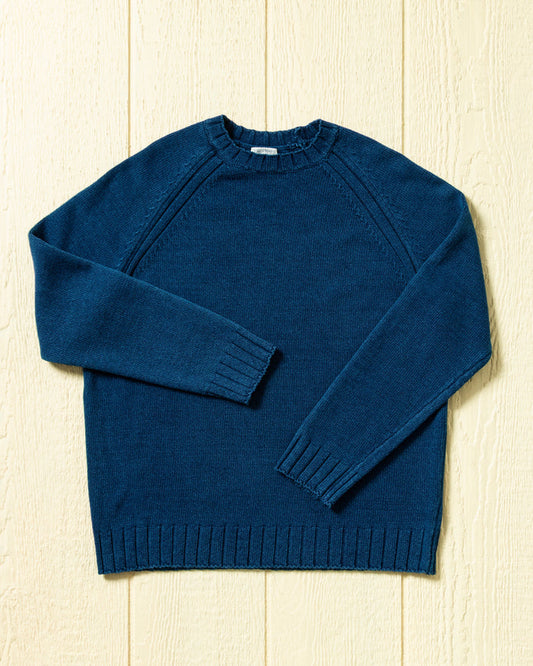 Deep Sea Quaker Crewneck Sweater in Indigo