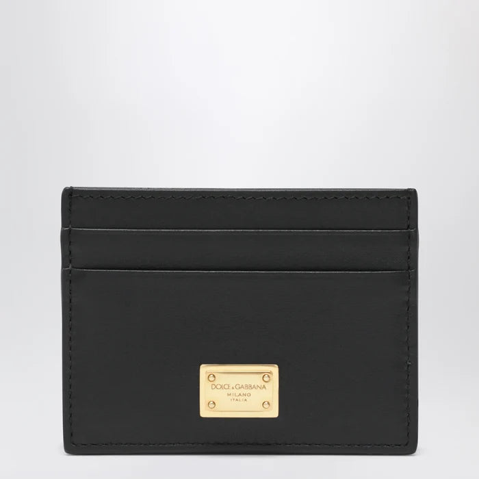 Dolce&Gabbana - Black plongé calf leather card holder