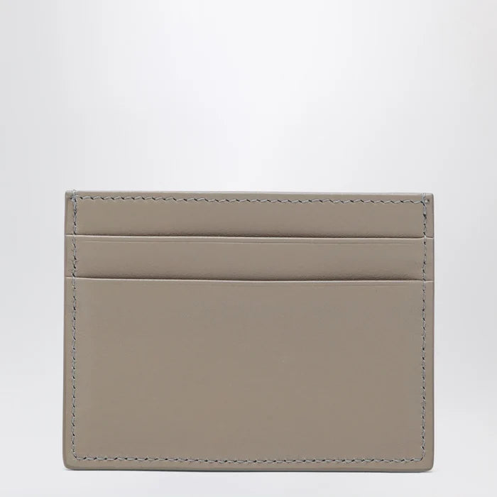 Dolce&Gabbana - Taupe leather card holder with logo plaque Brand Apparel & Accessories