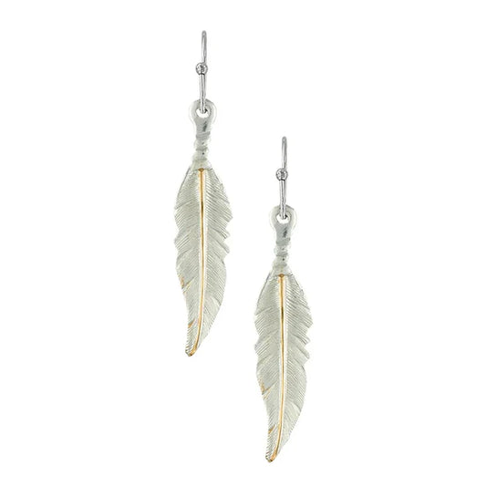 Dream Feathers Dangle Earrings- Montana Silversmiths