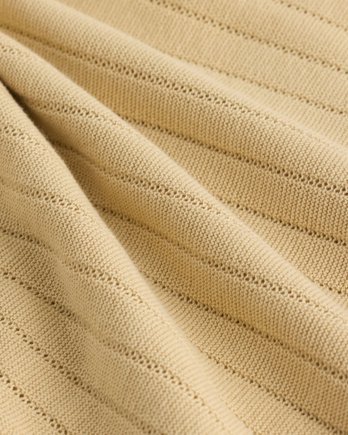 DROP-NEEDLE KNIT SHIRT