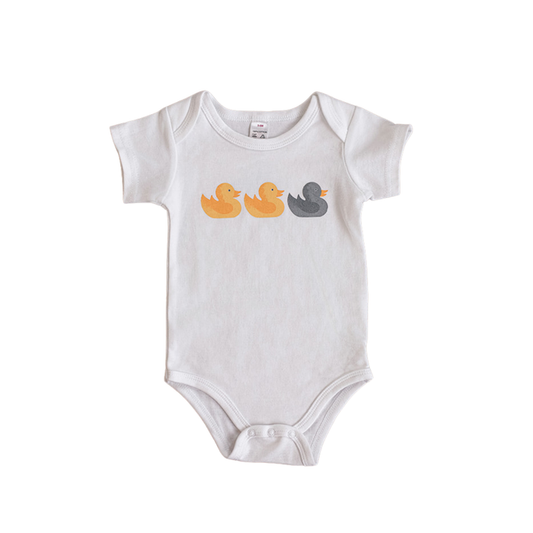 Duck Duck Gray Duck Baby Onesie