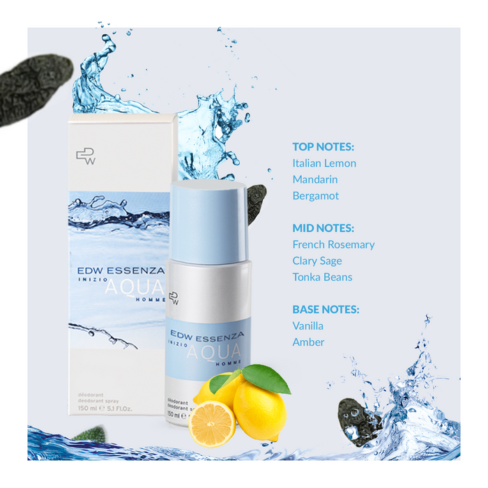 EDW Essenza Inizio Aqua Homme Luxury Perfume Spray for Men 150ml