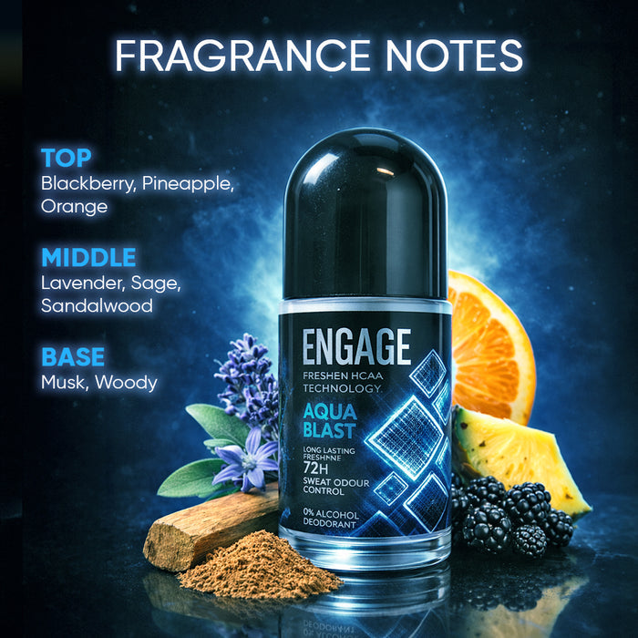 Engage Roll On Aqua Blast 50mL