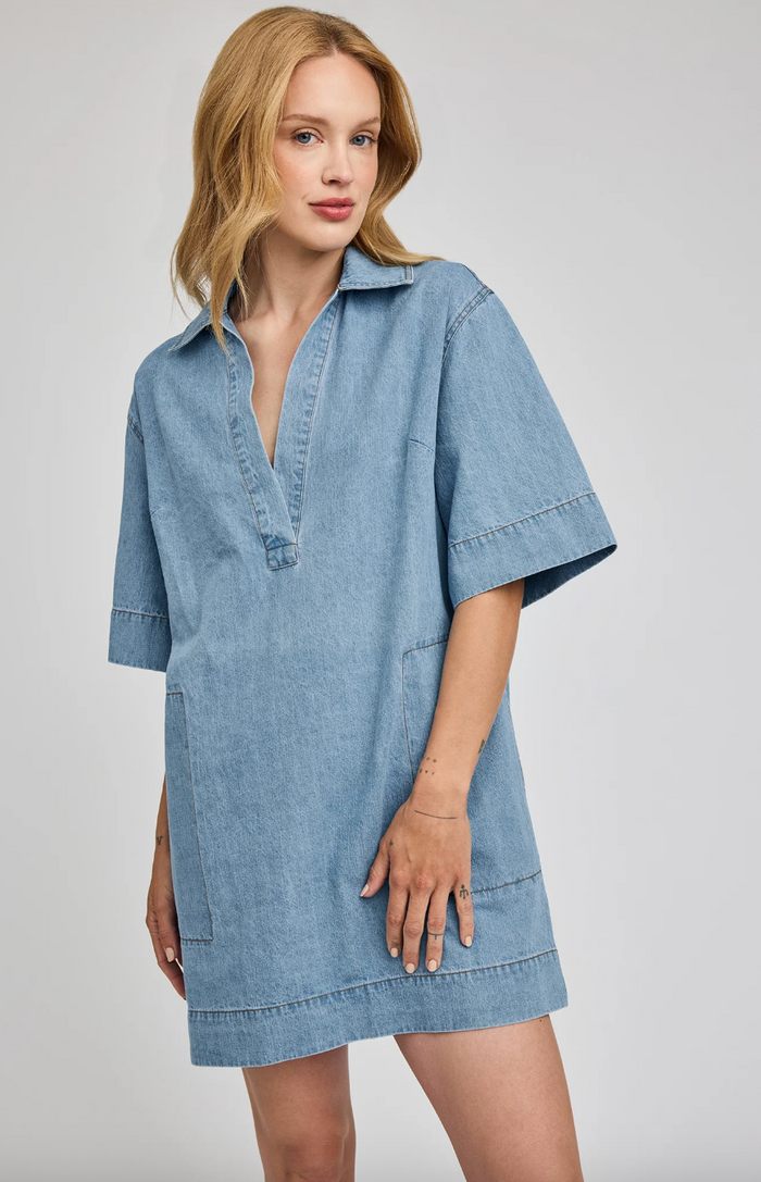 Evelina Dress - Light Wash