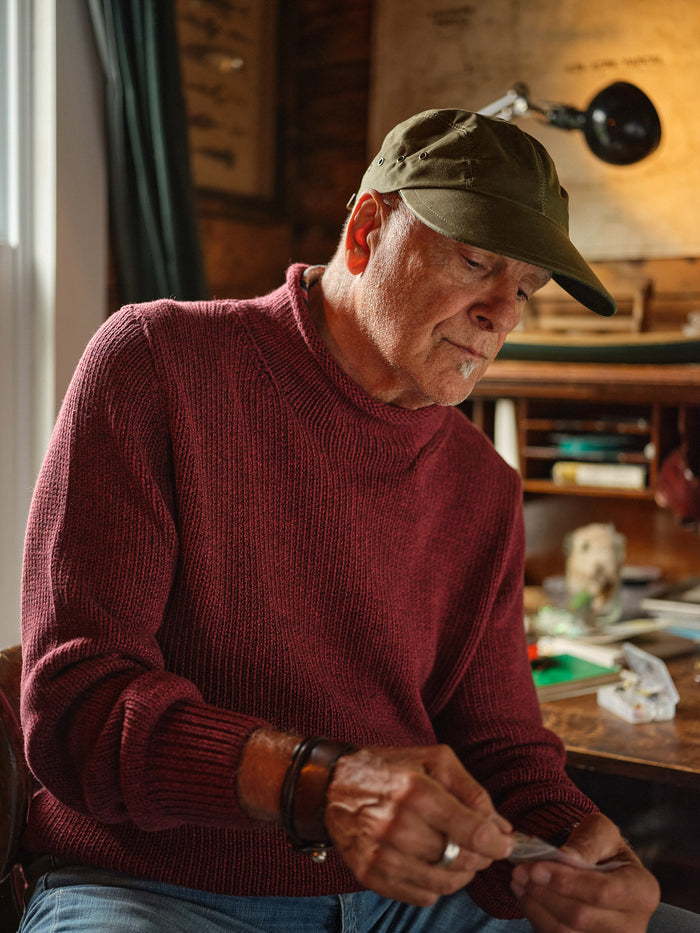 Fisherman's Sweater in Cranberry Mix