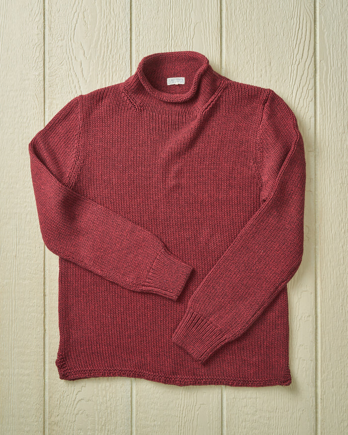 Fisherman's Sweater in Cranberry Mix