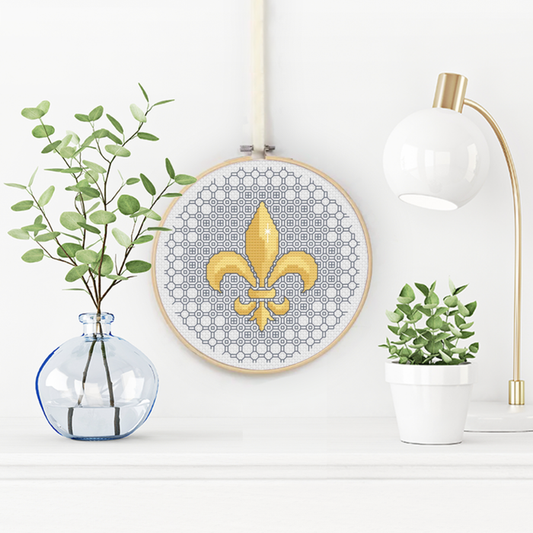 Fleur-De-Lis Blackwork Pattern by Peppermint Purple