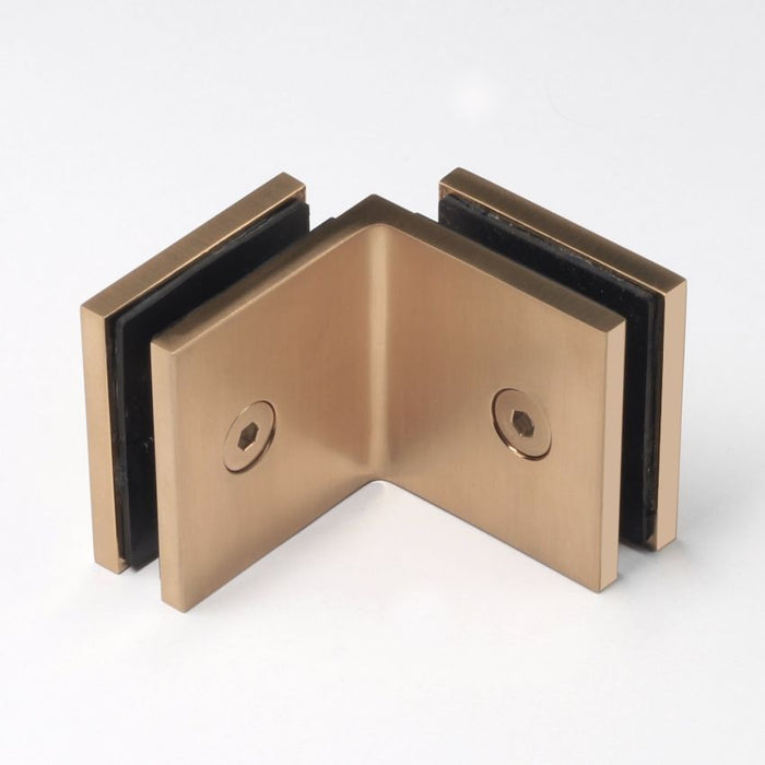 Frameless shower glass BRACKET SQUARE GLASS TO GLASS 90 Degrees - Image 1