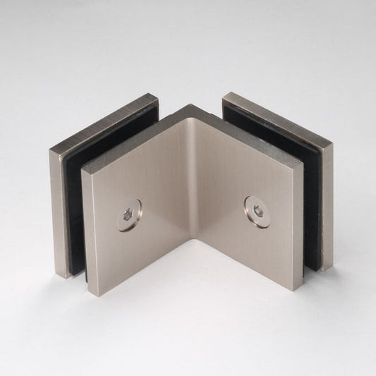 Frameless shower glass BRACKET SQUARE GLASS TO GLASS 90 Degrees - Image 5