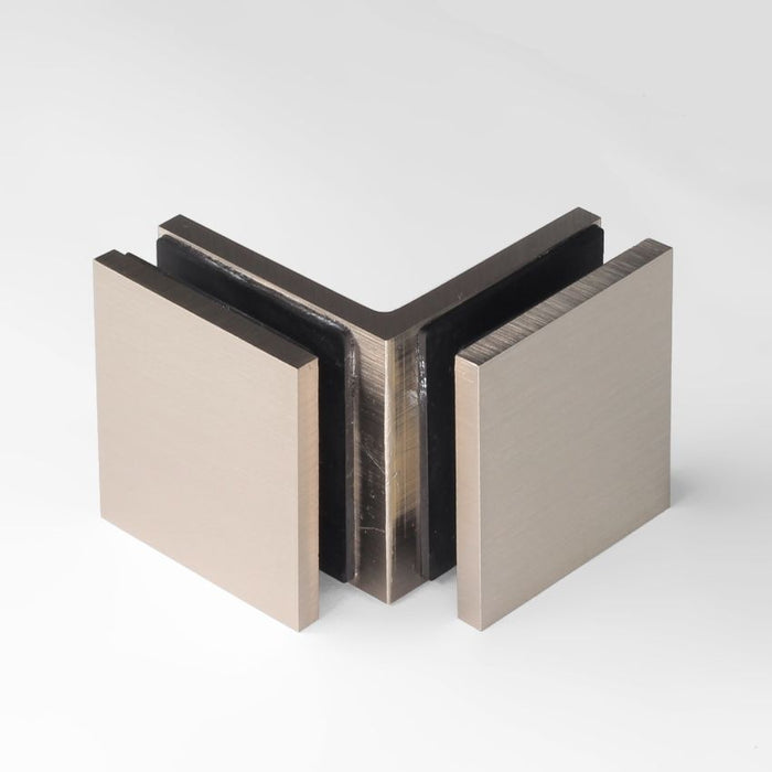 Frameless shower glass BRACKET SQUARE GLASS TO GLASS 90 Degrees - Image 6