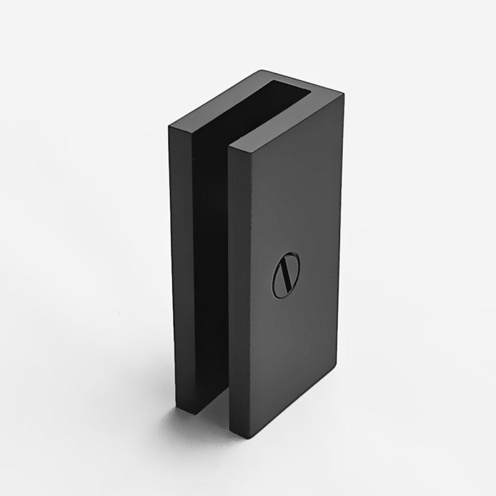 Frameless shower glass U BRACKET SQUARE 6MM GLASS - Matt Black - Image 2